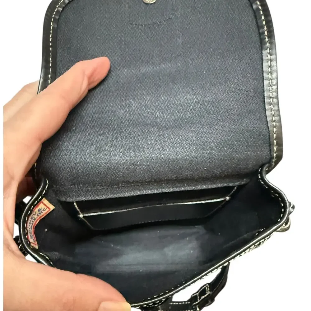 Dooney & Bourke Gray Black DB Classic Crossbody Purse